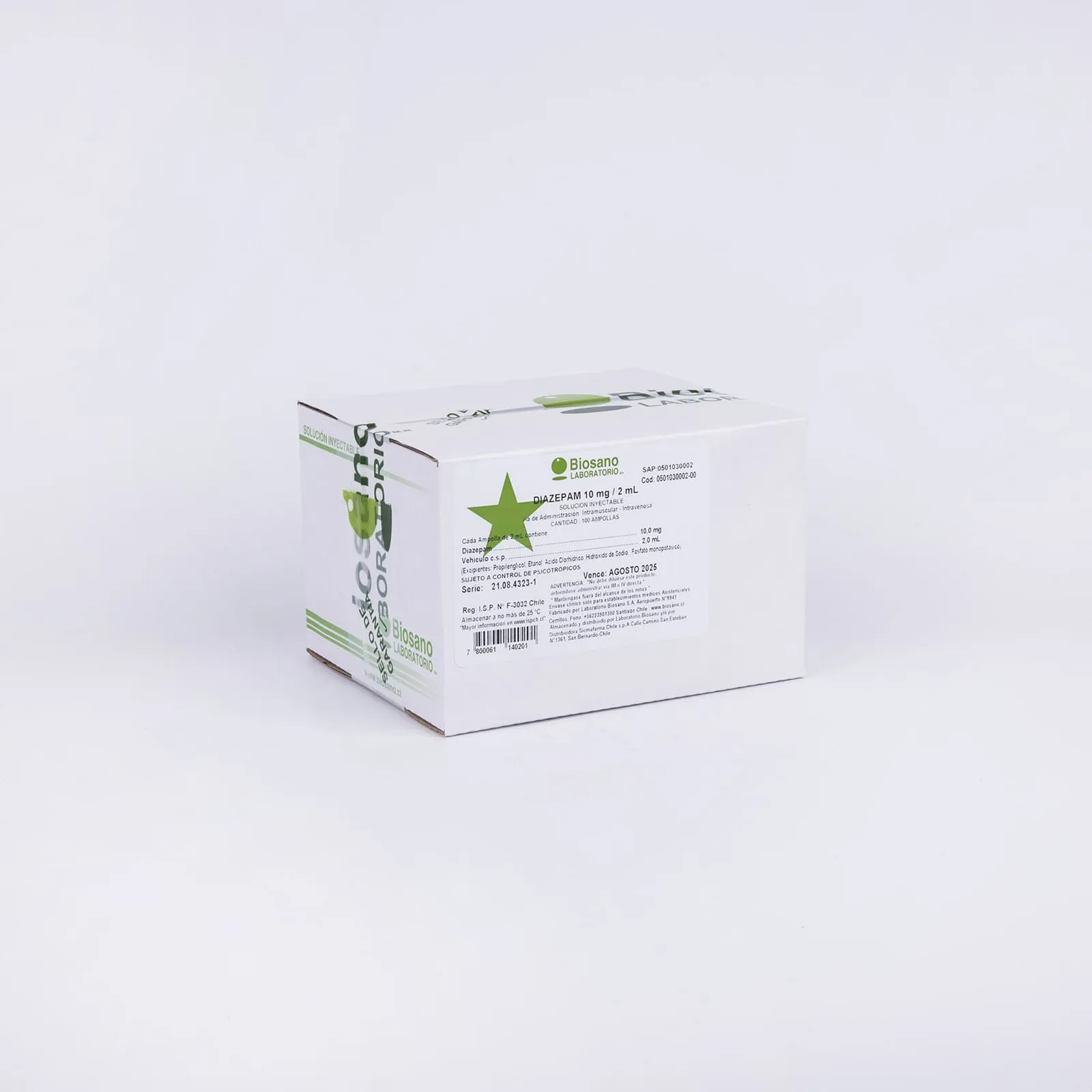 DIAZEPAM AMPOLLAS - DIAZEPAM 10mg/mL