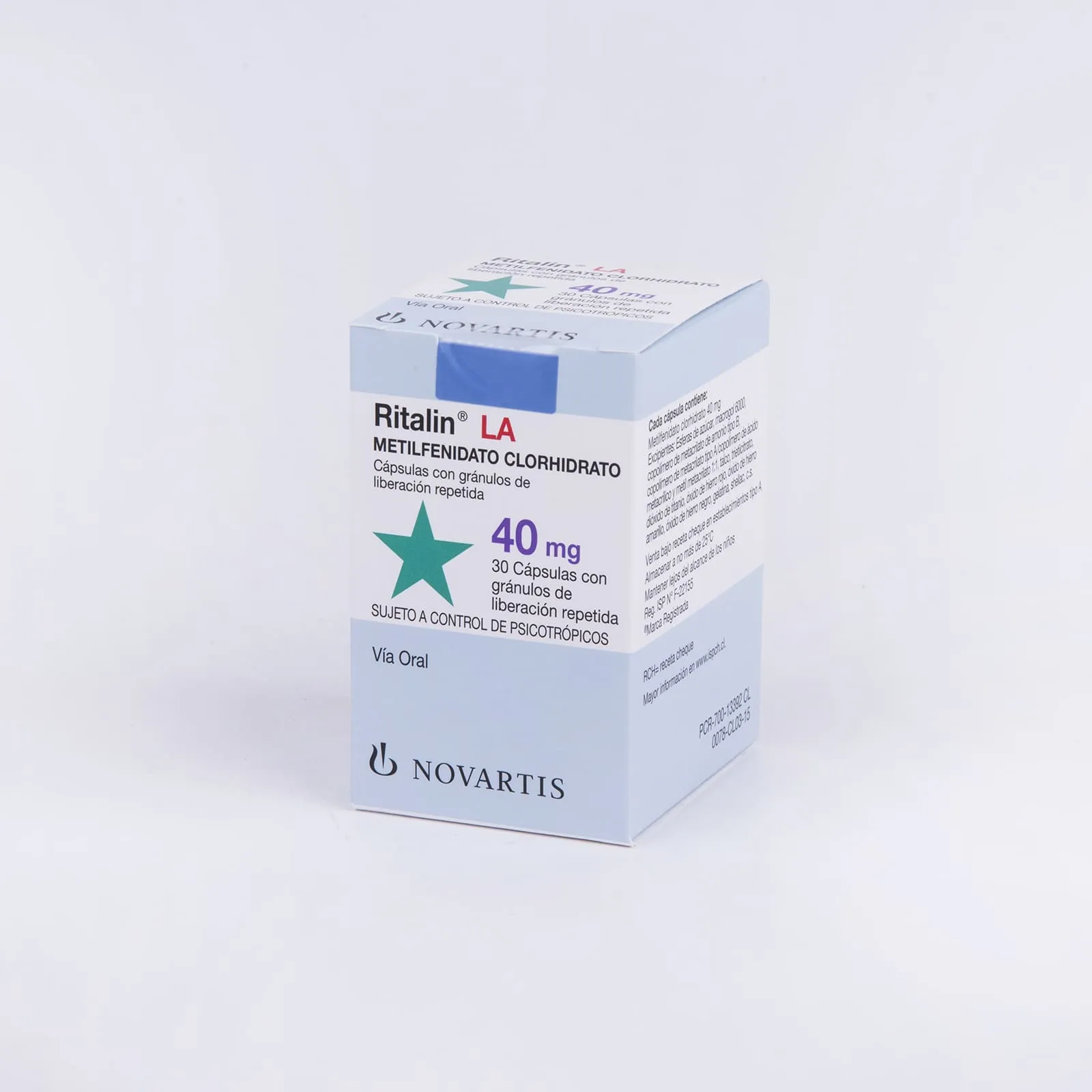 RITALIN L.A. 40 MG - METILFENIDATO 40 mg