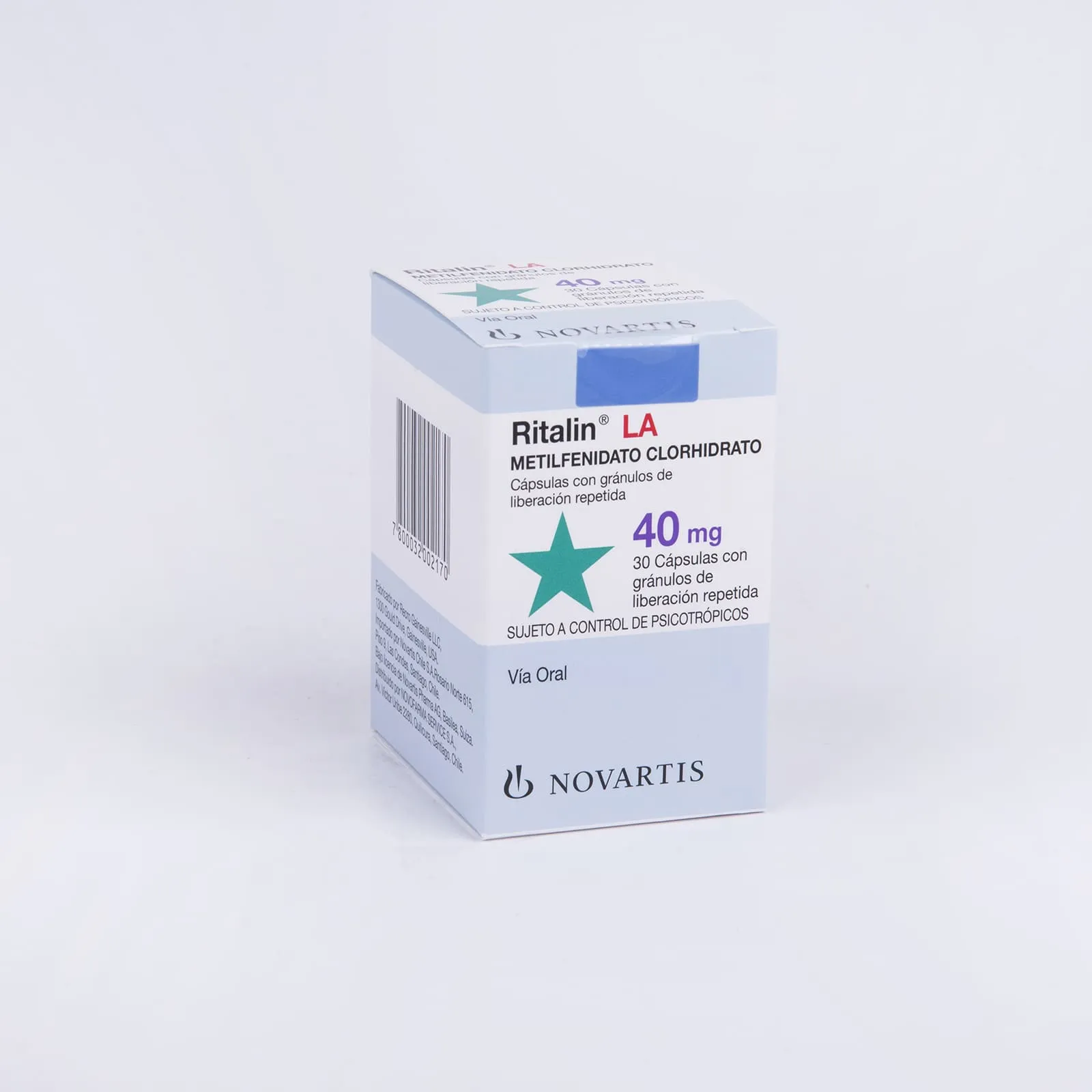 RITALIN L.A. 40 MG - METILFENIDATO 40 mg