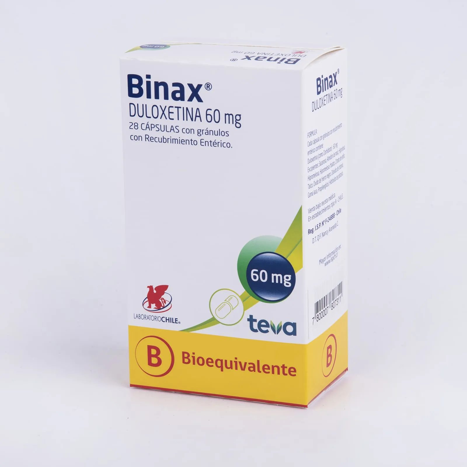 BINAX 60 MG - DULOXETINA 60 mg