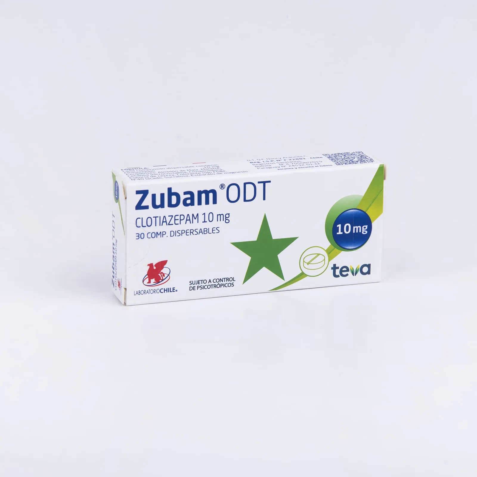 ZUBAM ODT 10 MG   DI - CLOTIAZEPAM 10 mg