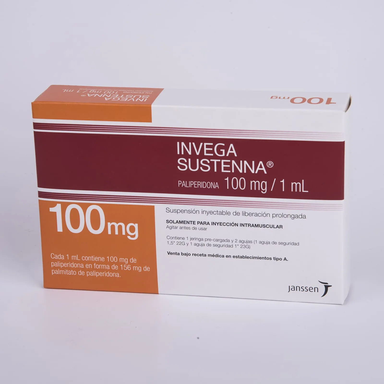 INVEGA SUSTENNA 100 MG - PALMITATO DE PALIPERIDONA 100 mg