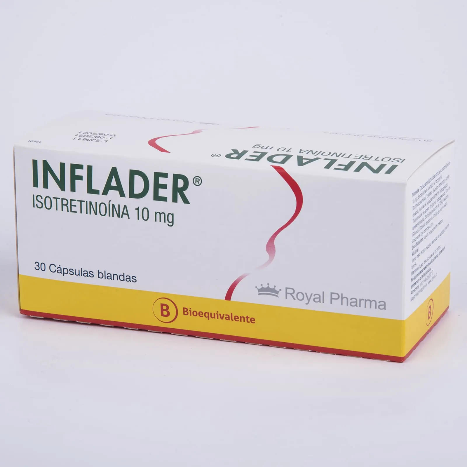 INFLADER 10 MG  BL - ISOTRETINOINA 10 mg