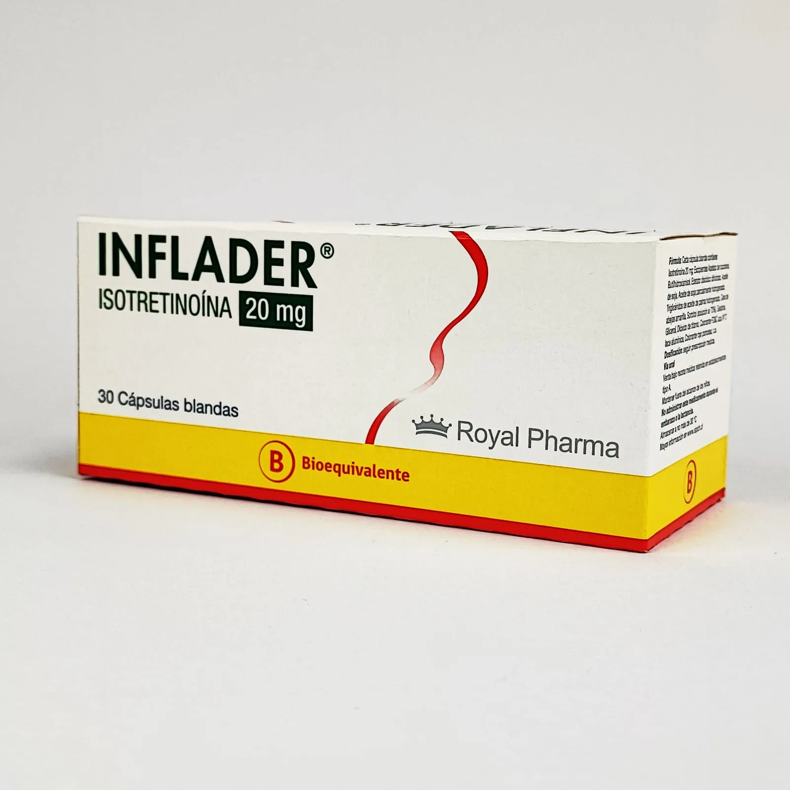 INFLADER 20 MG  BL - ISOTRETINOINA 20 mg