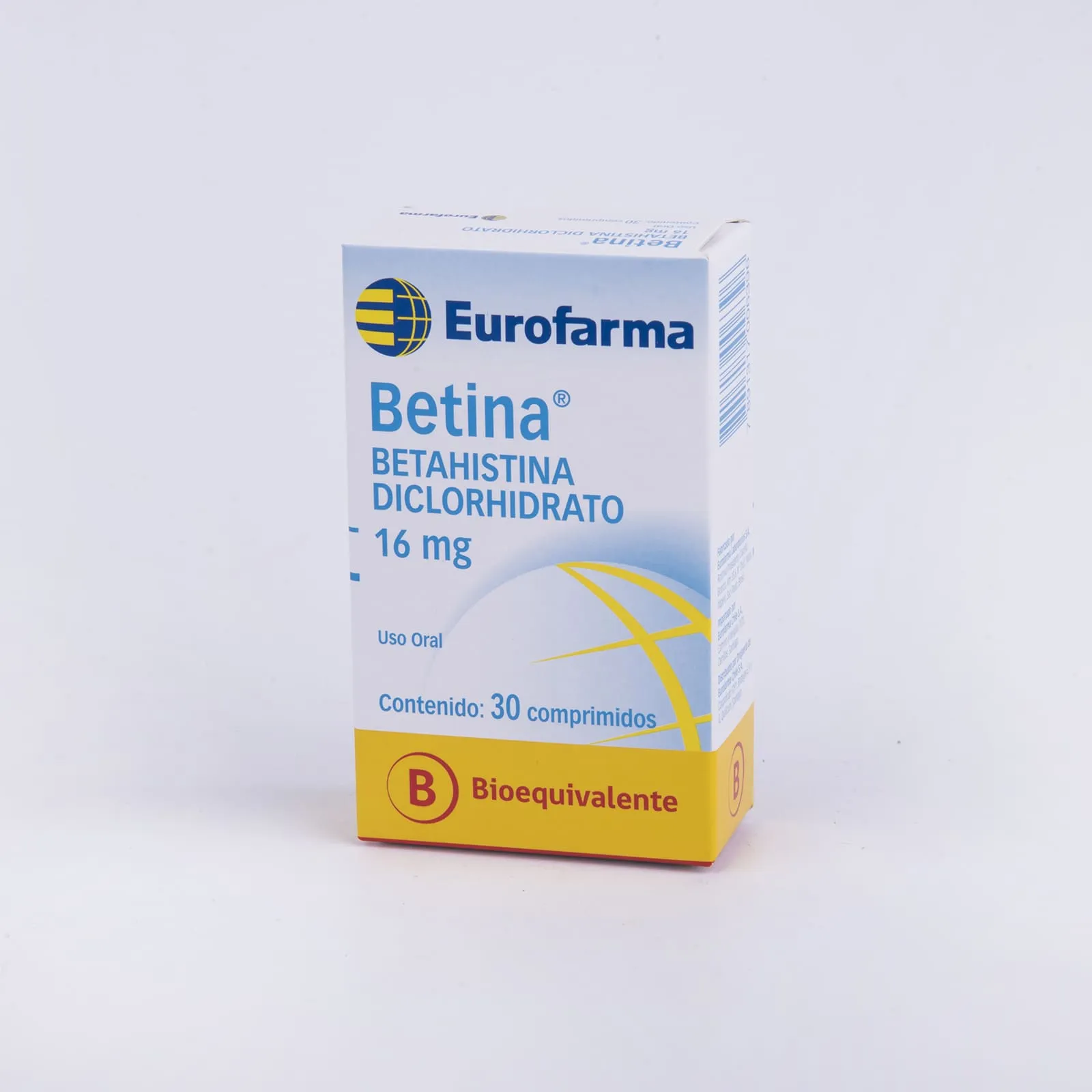 BETINA 16 MG - BETAHISTINA 16 mg