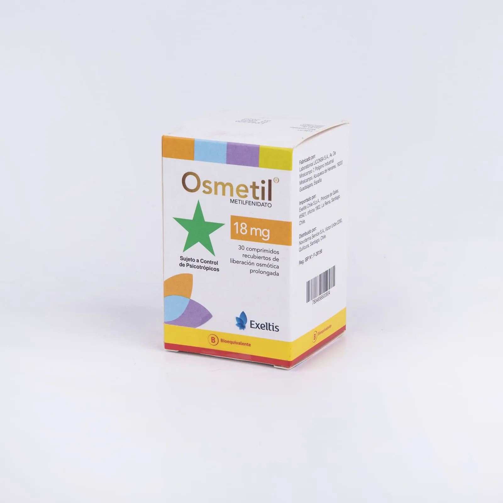 OSMETIL 18 MG - METILFENIDATO 18 mg