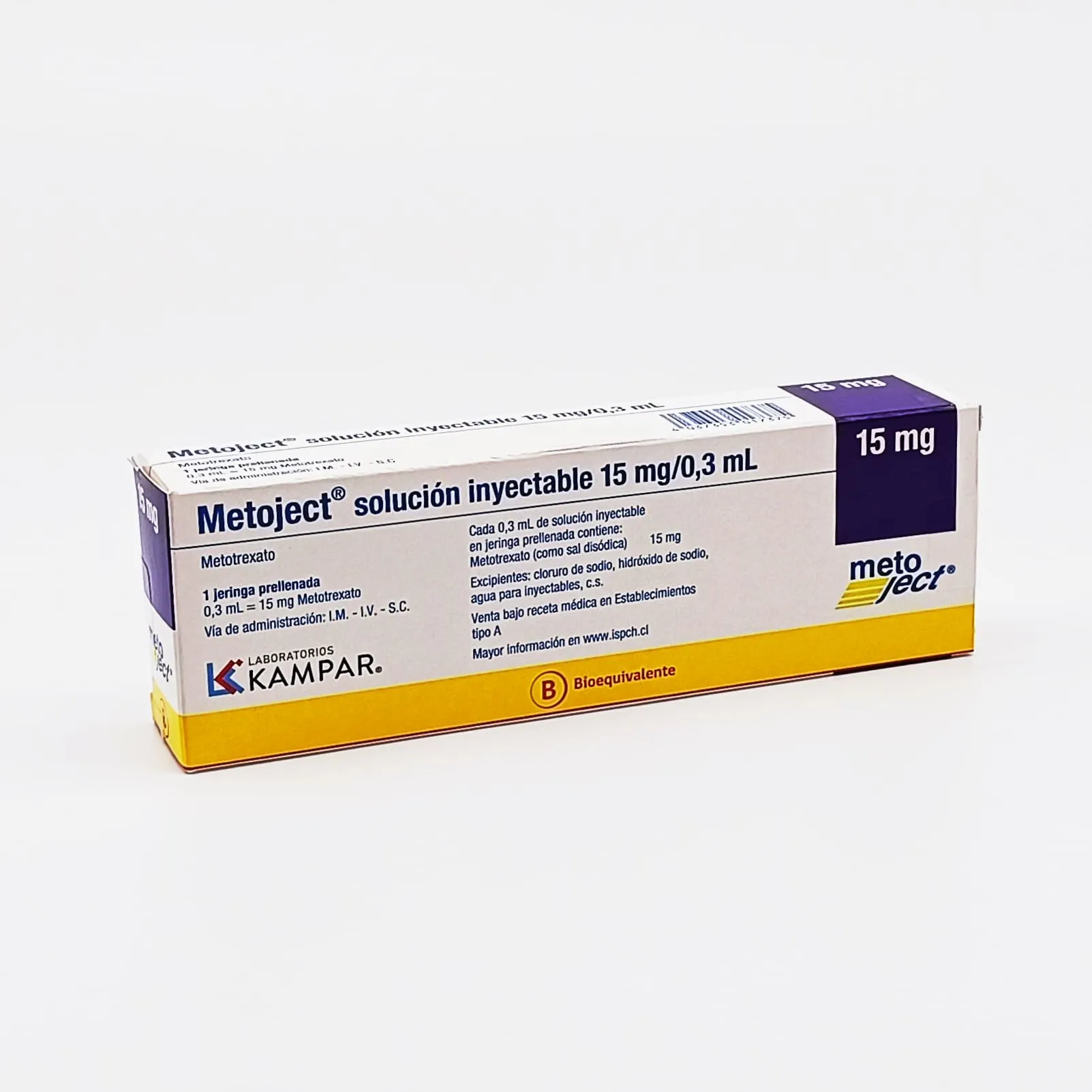 METOJECT SOL INY 15mg/0.3mL - METOTREXATO 15mg/0.3mL